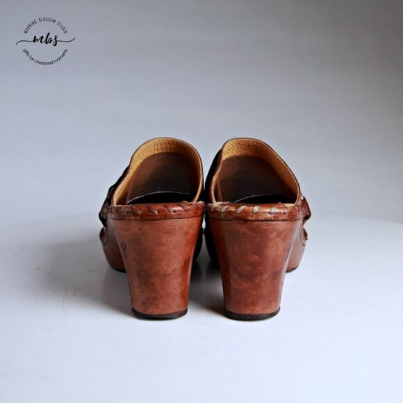 Frye Charlotte Braided Leather Clogs - Picture 6 of 12